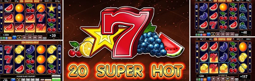 20 Super Hot reels with scatter star and wild seven