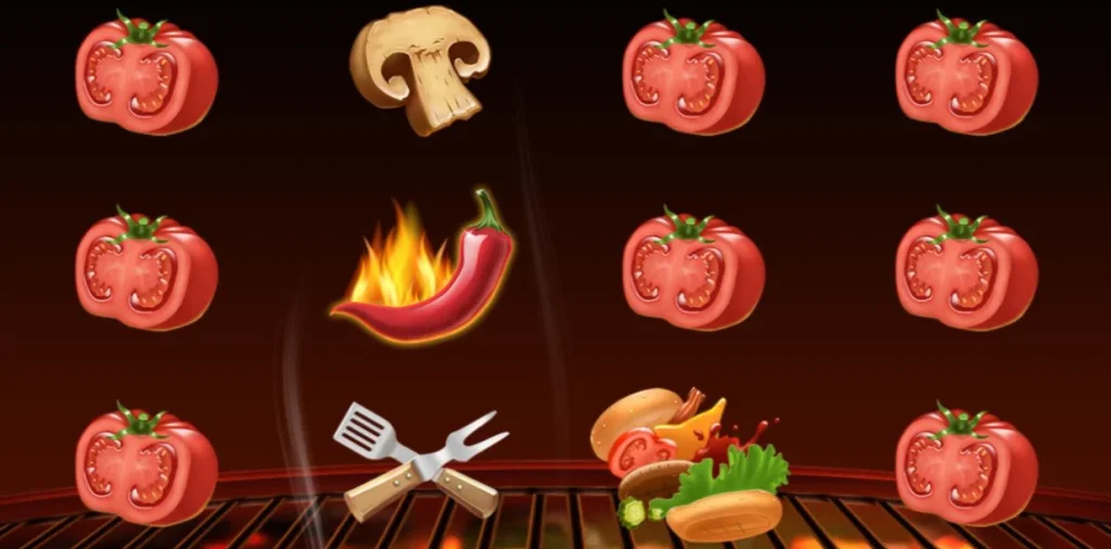 Zeusplay’s Extra Super Hot BBQ slot showing star Scatter and classic symbols