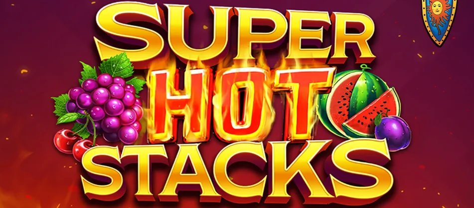 1️⃣ Super Hot Stacks slot reels by Gaming Corps with classic fruit symbols